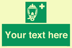 Custom sign safe condition Emergency escape breathing device